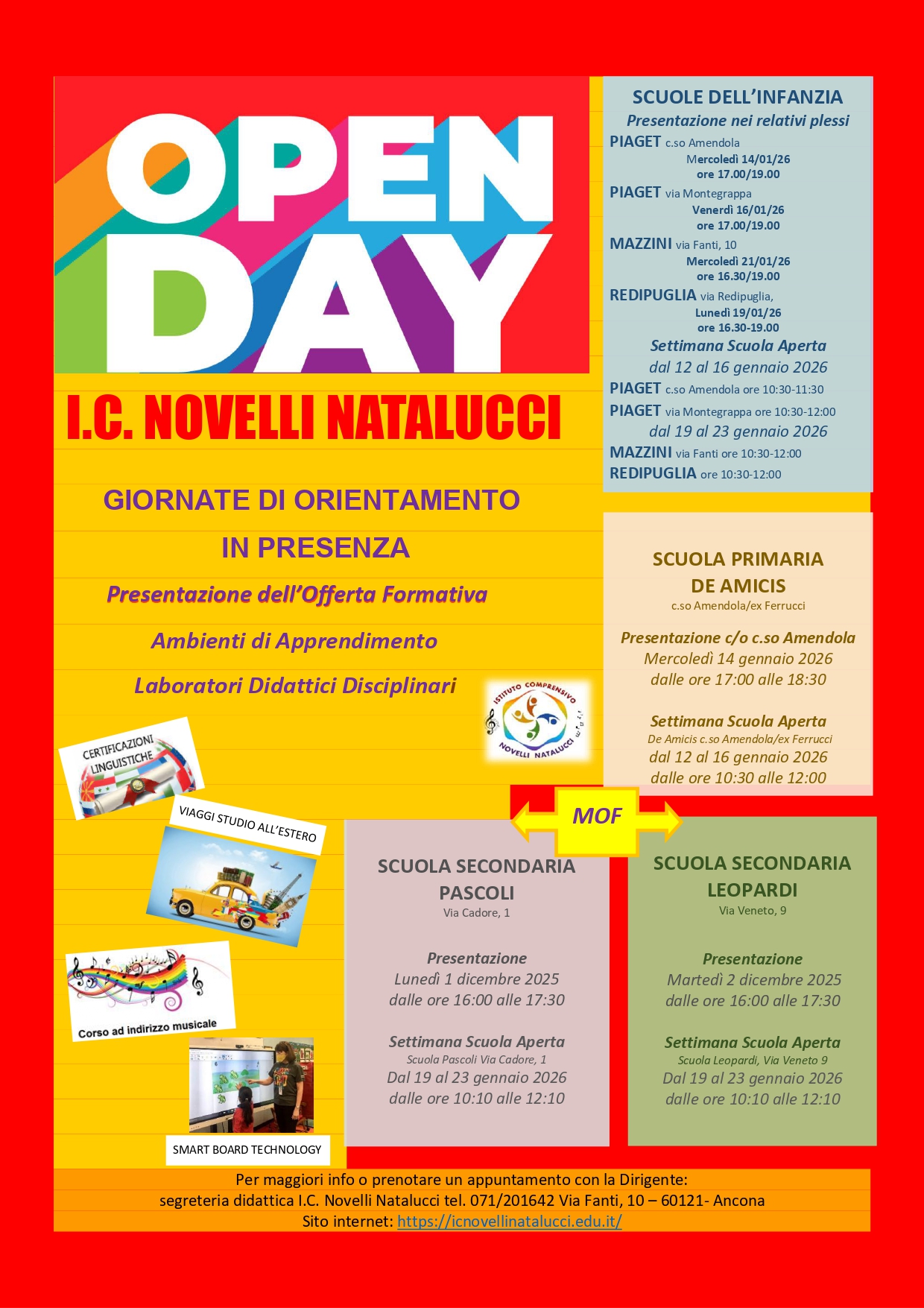 Iscrizioni E Open Days IC Novelli Natalucci